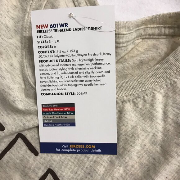 Coffee Is Life, Ladies Jerzees Tri-Blind Tee Shirt, Medium, NEW WITH TAGS - Picture 6 of 6